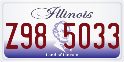IL license plate Z985033