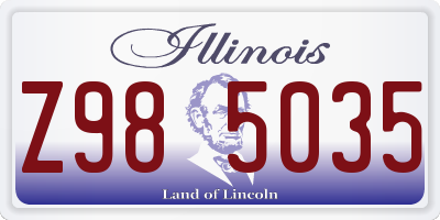 IL license plate Z985035