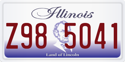 IL license plate Z985041