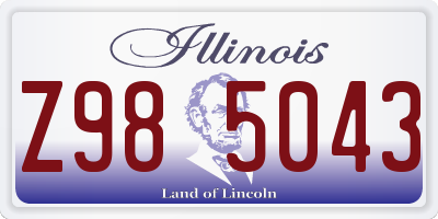 IL license plate Z985043