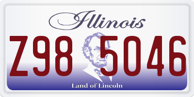 IL license plate Z985046