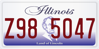 IL license plate Z985047