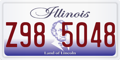 IL license plate Z985048
