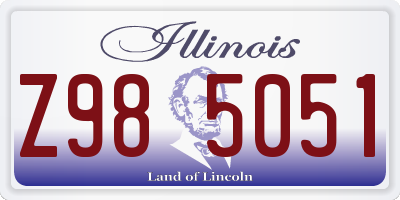 IL license plate Z985051