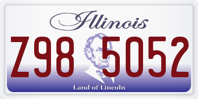 IL license plate Z985052