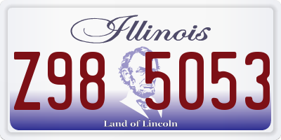 IL license plate Z985053