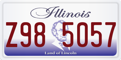 IL license plate Z985057