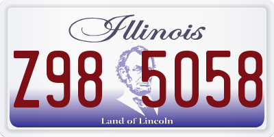 IL license plate Z985058