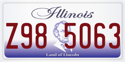 IL license plate Z985063