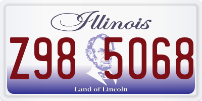 IL license plate Z985068