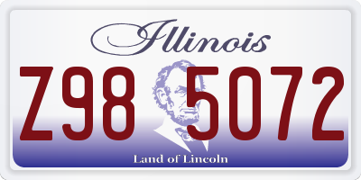 IL license plate Z985072