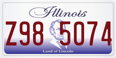 IL license plate Z985074