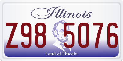 IL license plate Z985076