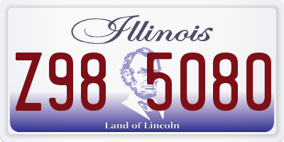 IL license plate Z985080