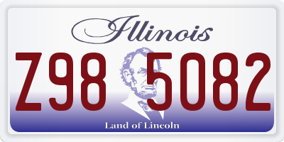 IL license plate Z985082
