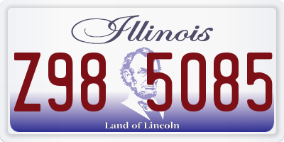 IL license plate Z985085