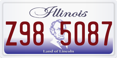 IL license plate Z985087