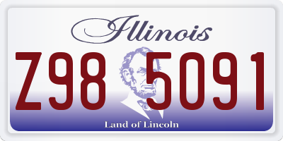 IL license plate Z985091
