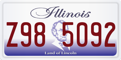 IL license plate Z985092