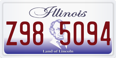 IL license plate Z985094