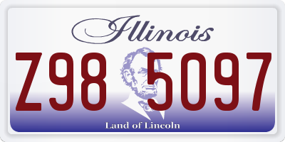 IL license plate Z985097