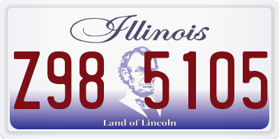 IL license plate Z985105