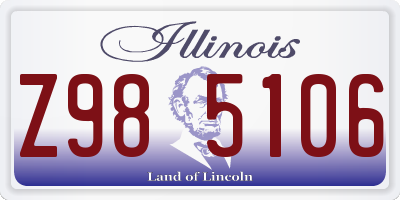 IL license plate Z985106