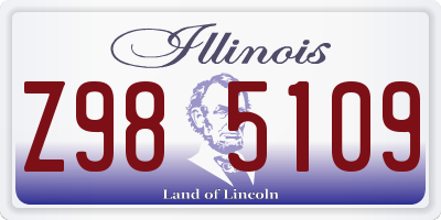 IL license plate Z985109