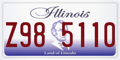 IL license plate Z985110