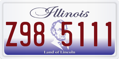 IL license plate Z985111