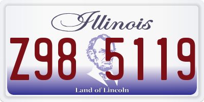 IL license plate Z985119