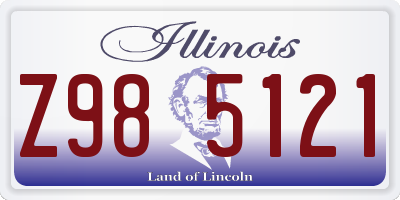 IL license plate Z985121