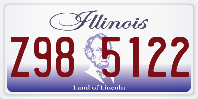 IL license plate Z985122