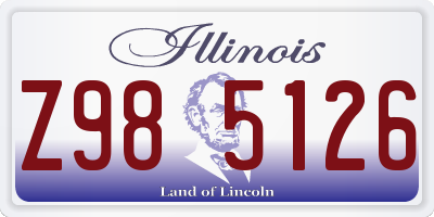 IL license plate Z985126