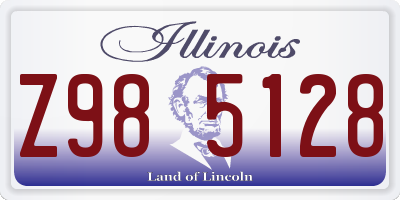 IL license plate Z985128