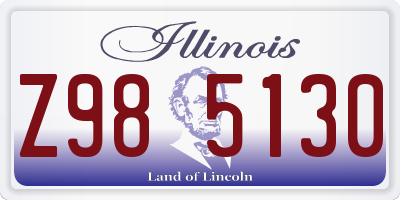 IL license plate Z985130