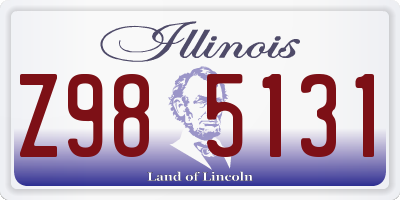 IL license plate Z985131