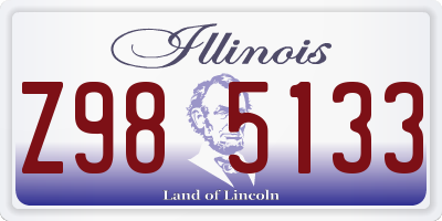 IL license plate Z985133