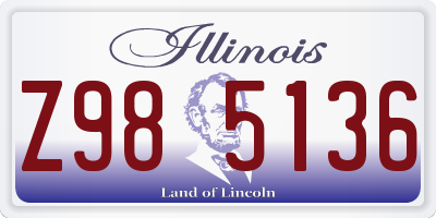 IL license plate Z985136