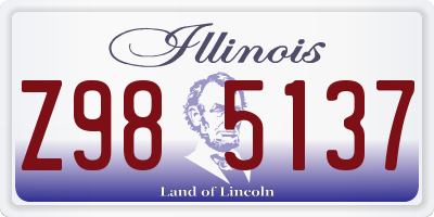 IL license plate Z985137