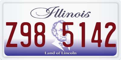 IL license plate Z985142