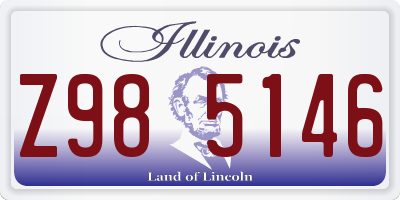 IL license plate Z985146