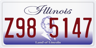 IL license plate Z985147