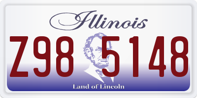 IL license plate Z985148