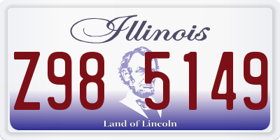 IL license plate Z985149