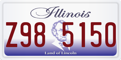 IL license plate Z985150