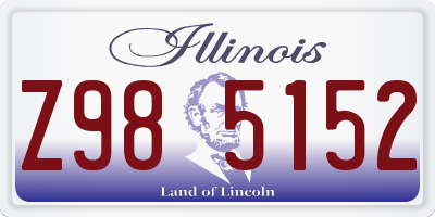 IL license plate Z985152