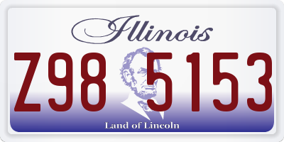 IL license plate Z985153