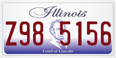 IL license plate Z985156