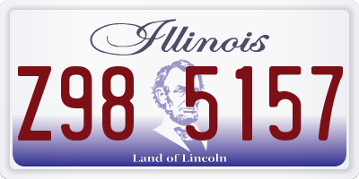 IL license plate Z985157